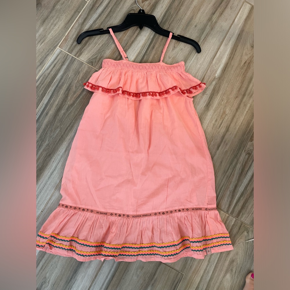 Scotch & Soda R’Belle Girls Dress Size 10 Spaghetti Strap Tassels